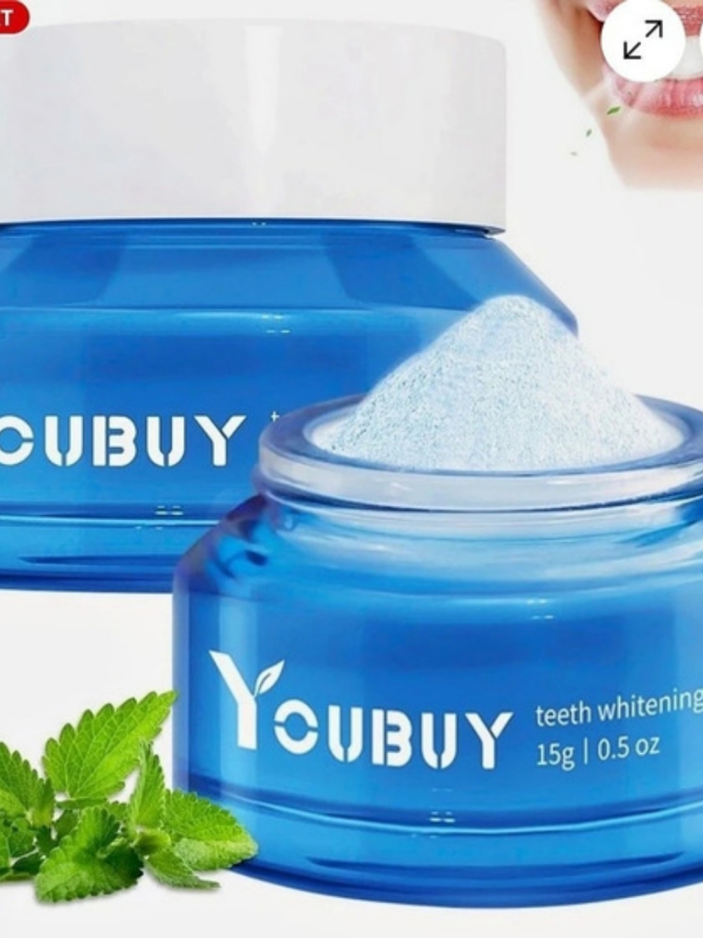 YouBuy Teeth Whitening Powder 2-Pack Blue